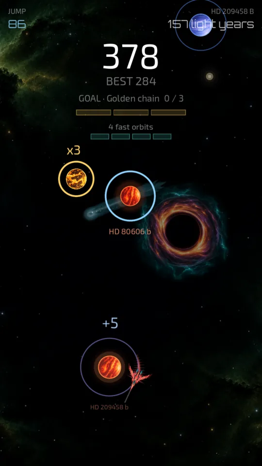 A black hole in the background